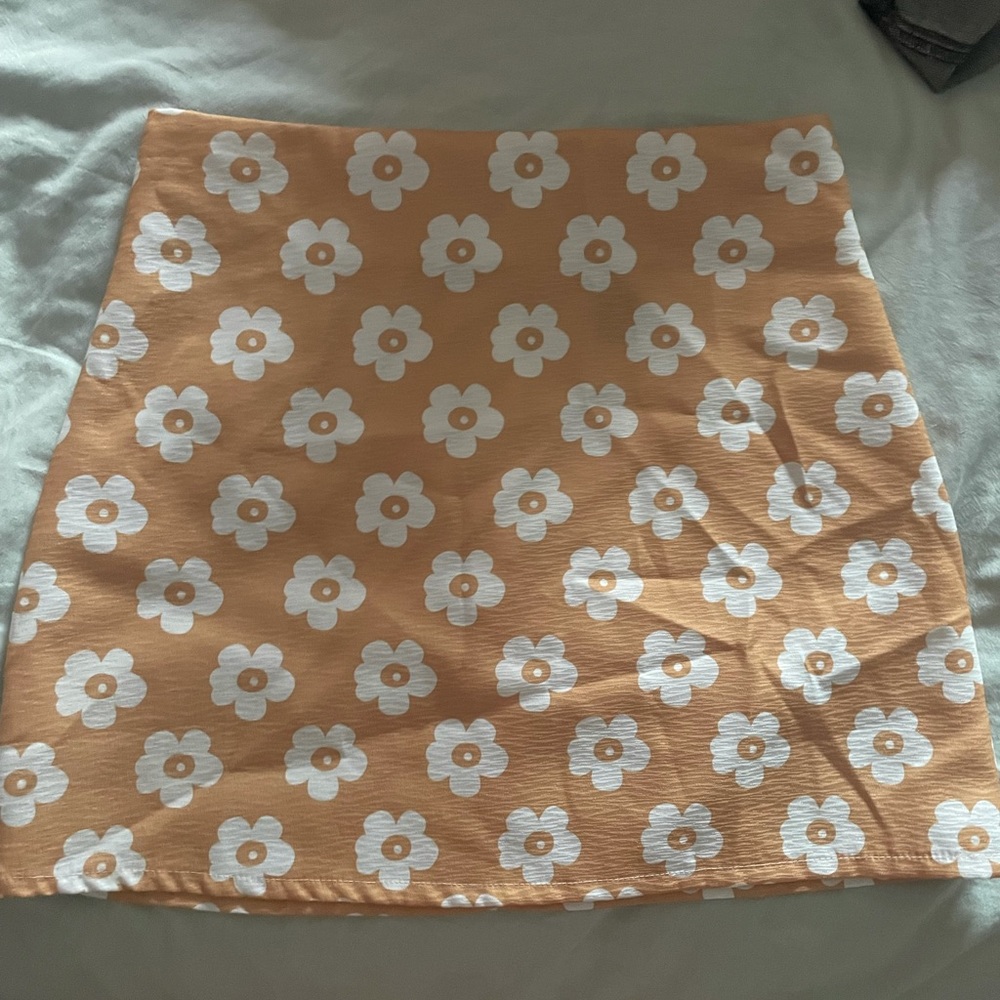 Flower print mini shirt